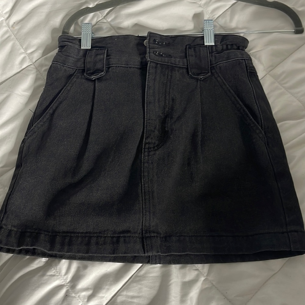 Black Denim Skirt